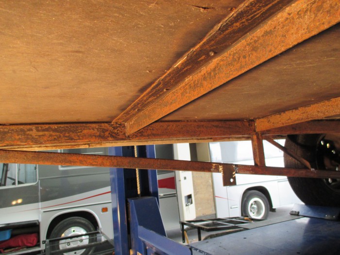 Rust proofing treatment in progress